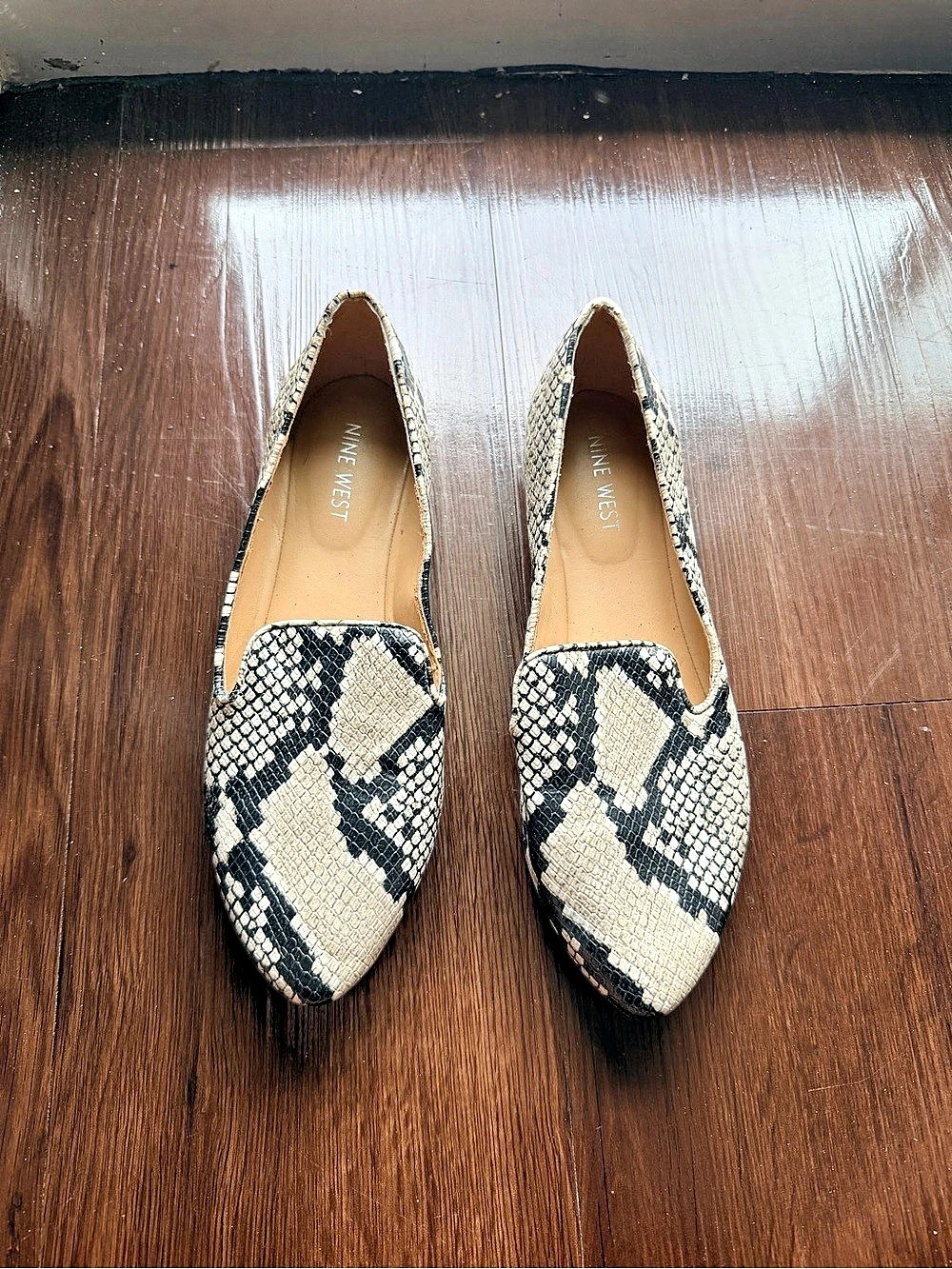 Nine West Snake Print Flats